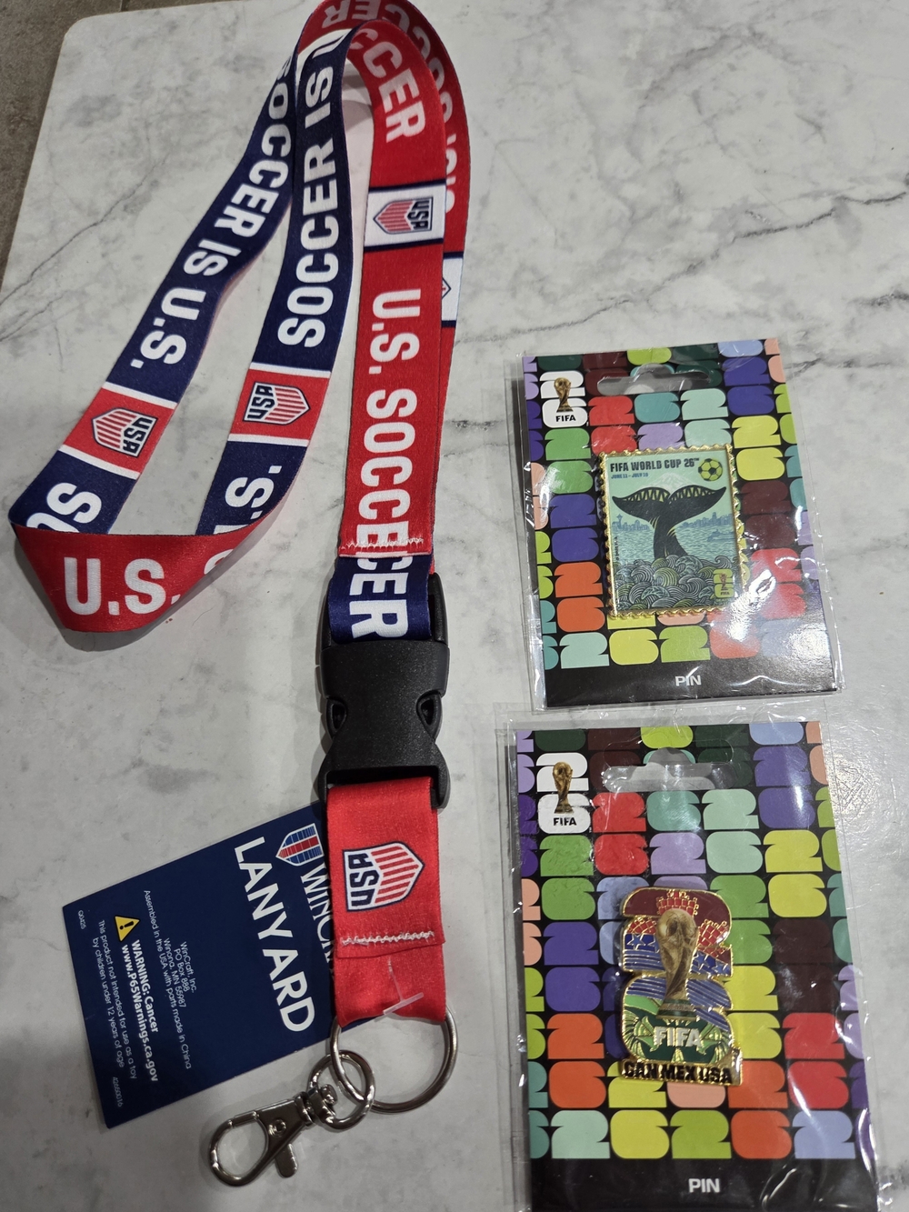 Wincraft U.S. Soccer Red & Navy Lanyard with Key Ring